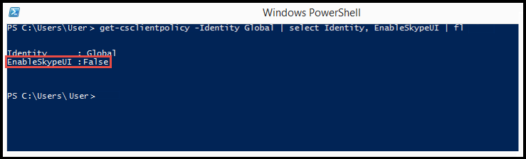 PowerShell: SkypeUIDisabled