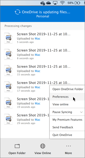 onedrive business download mac